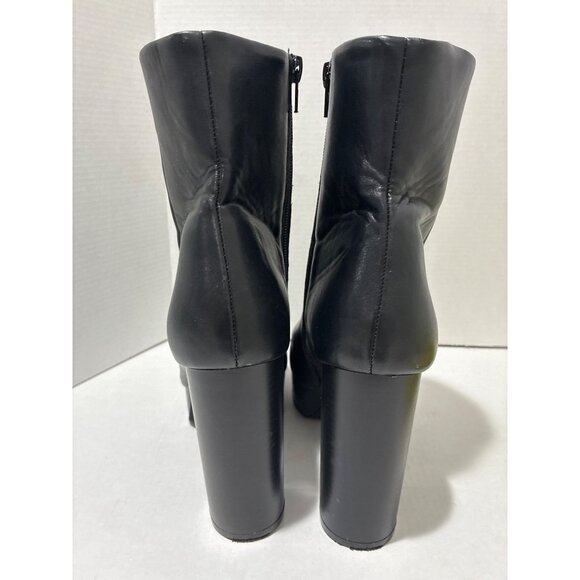 Madden Girl Autumn Platform heeled Black Ankle Motto Bootie Womens size 8 - Picture 3 of 7